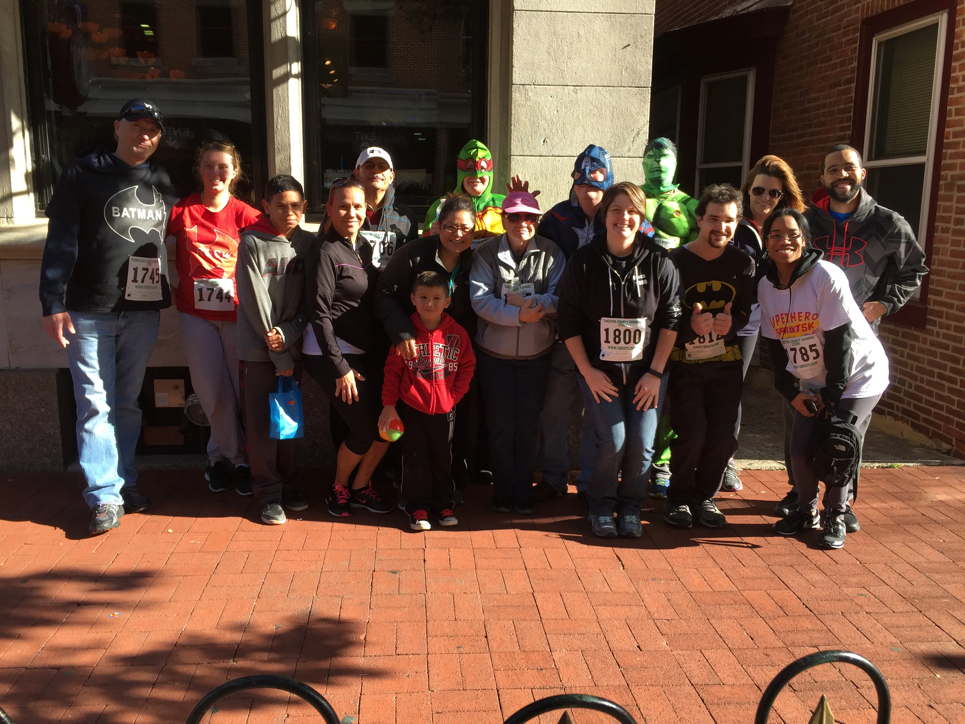 The CNC Manufacturing team suited up at the Superheroes 5K — out in force to support the charity